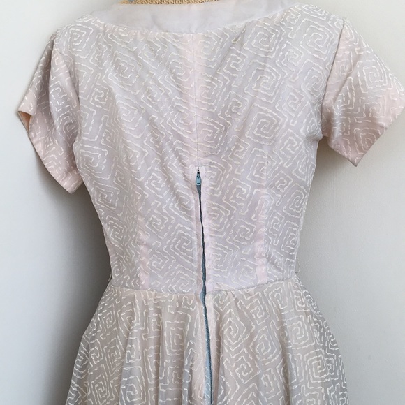 Vintage Flocked Dress - Picture 5 of 7